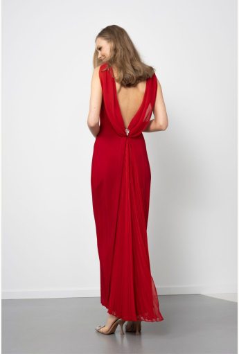 Red Wine Tera Gown