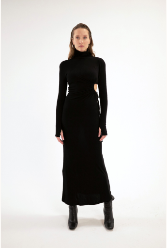 Black dress with side cut Rent B