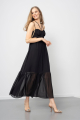 Black Asymmetrical Chiffon Dress