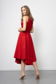 Halterneck Belted Dress in Red
