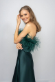 Emerald Mila Feather Dress